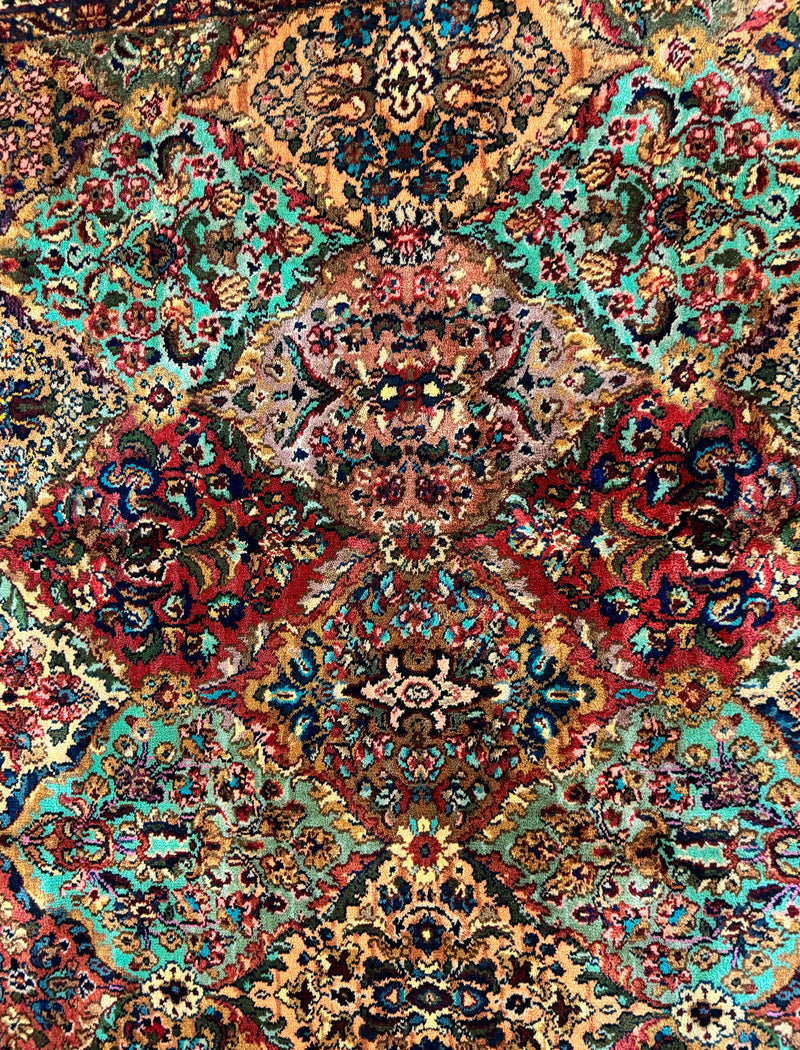 5.9 x 9 Karastan Rug Multicolor Panel Kirman #717, Original 700 Series, Wool by Jewel Rugs