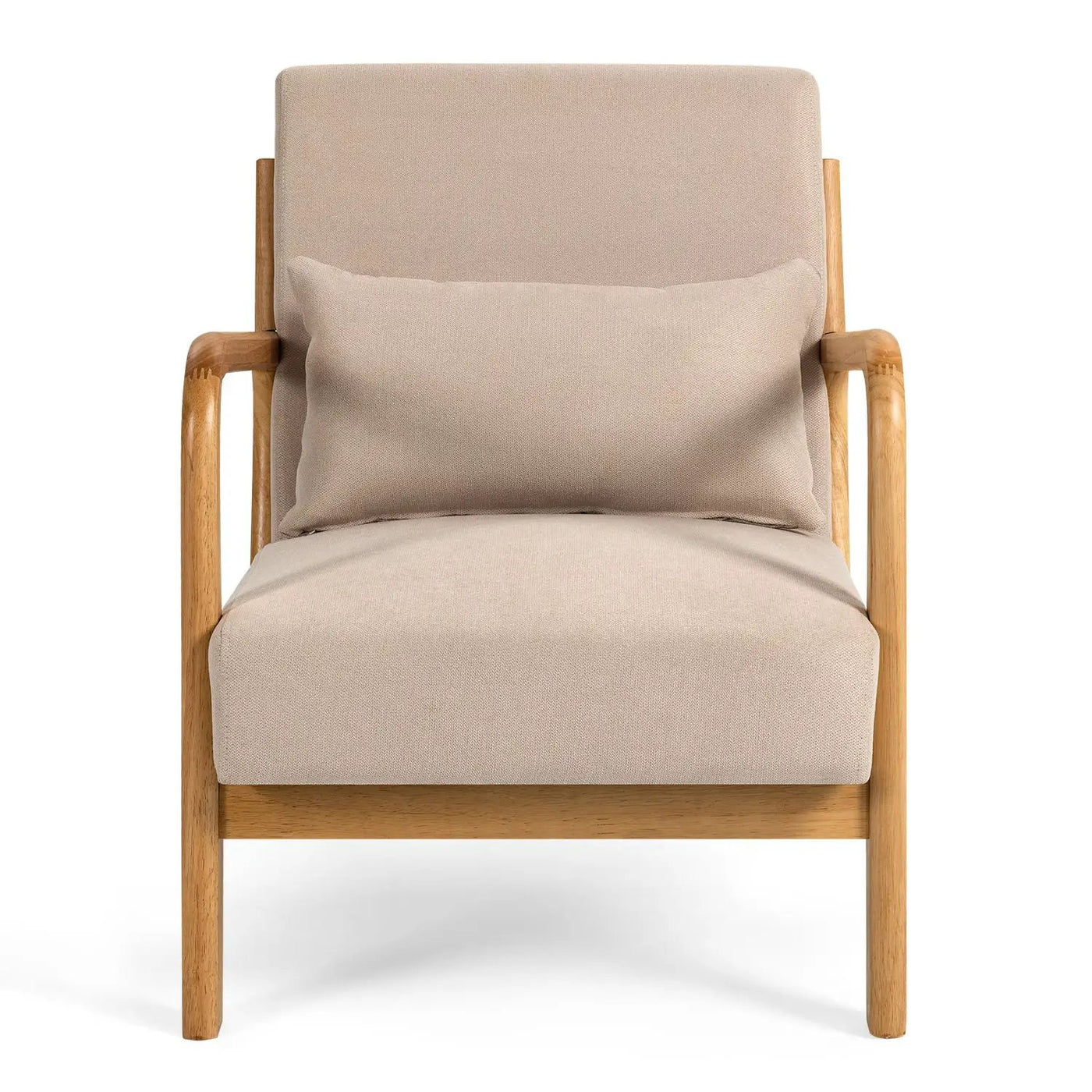 Leisure Chair With Solid Wood Armrest And Feet, Mid-Century Modern Accent Sofa, 1 Seat by Unique Piece Furniture