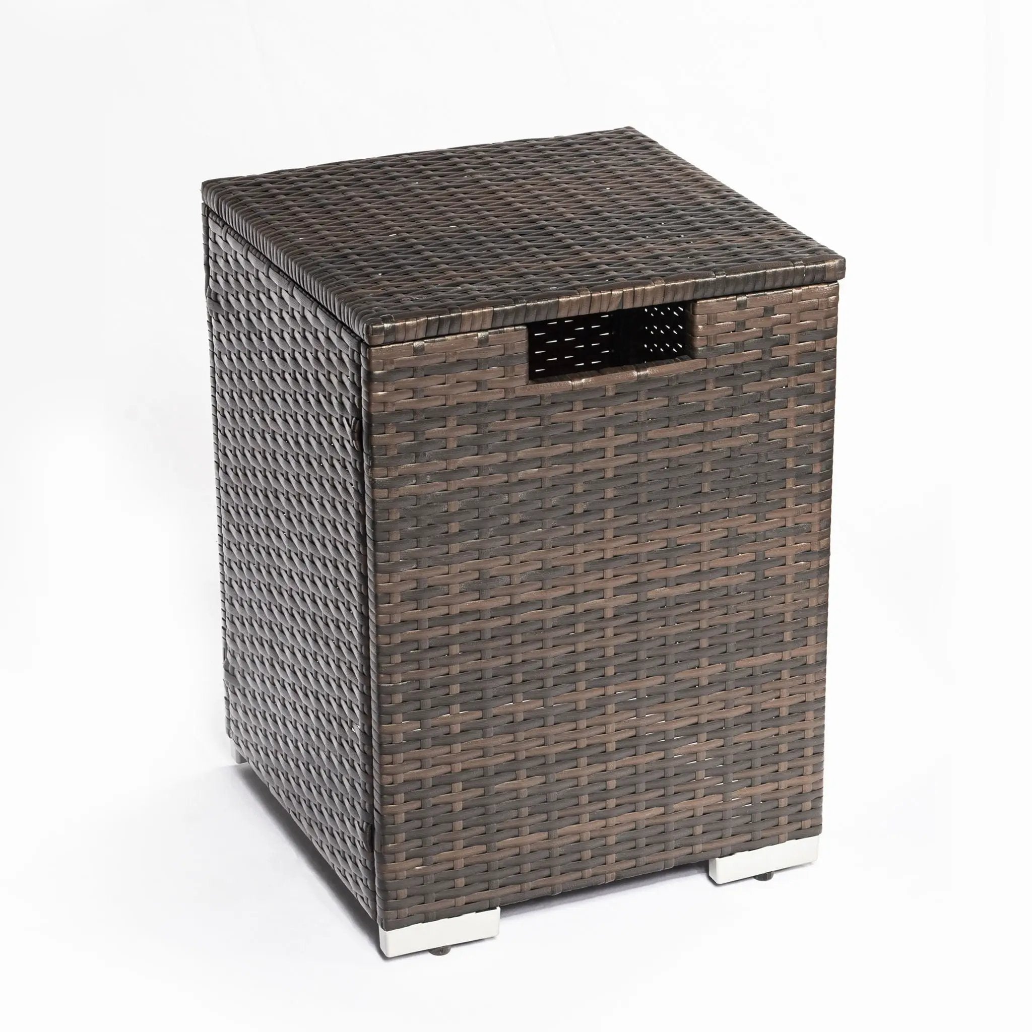 Outdoor Rectangle Fire Pit Table And Propane Tank Cover by HouseOfZazla