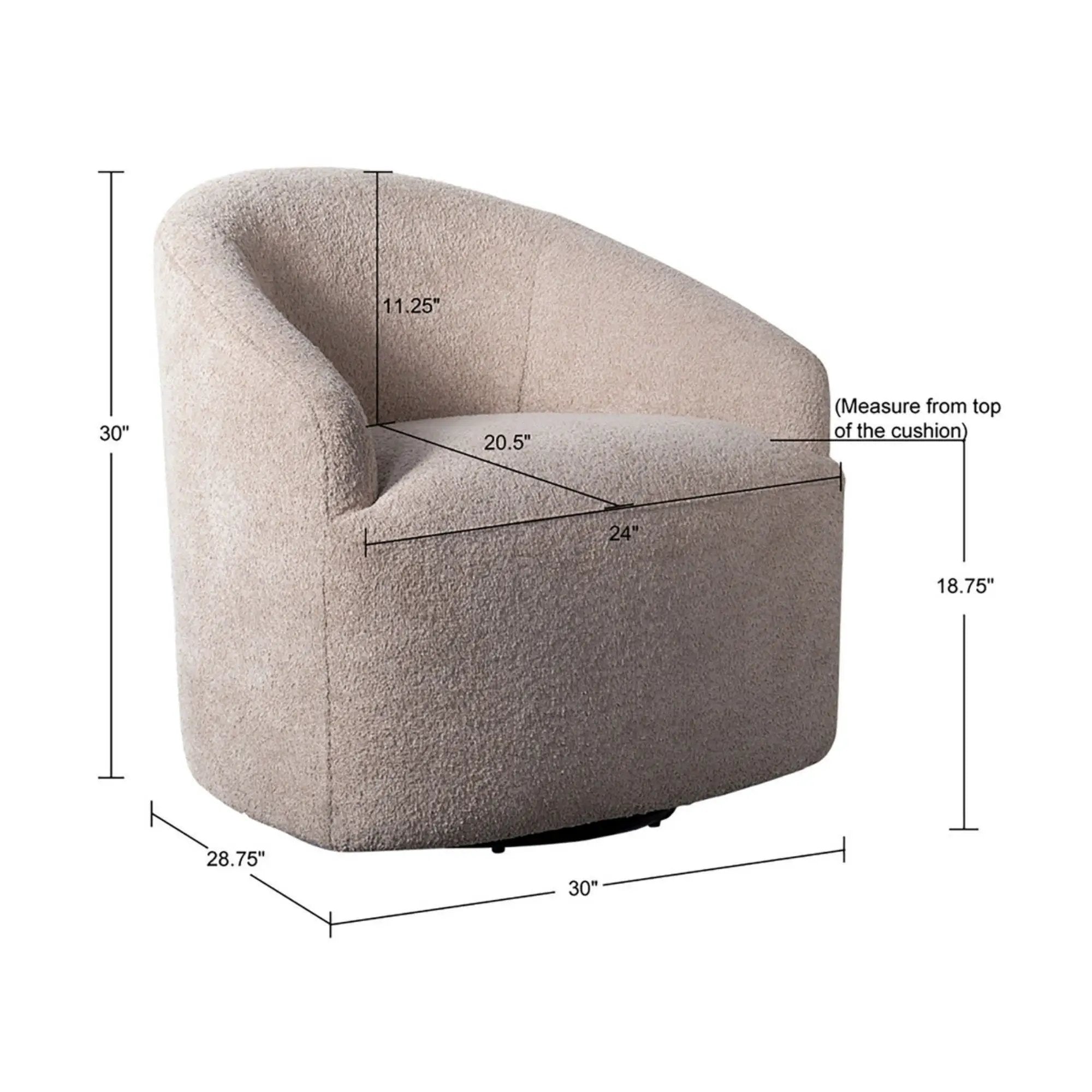 Upholstered 360 Degree Swivel Chair by Unique Piece Furniture