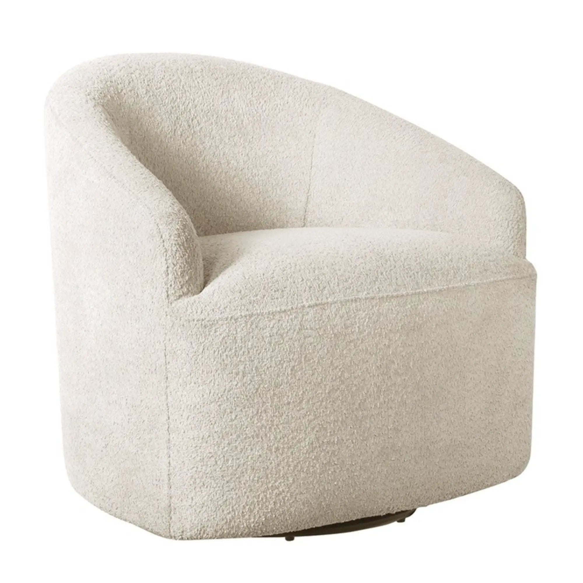 Upholstered 360 Degree Swivel Chair - Cream by Unique Piece Furniture