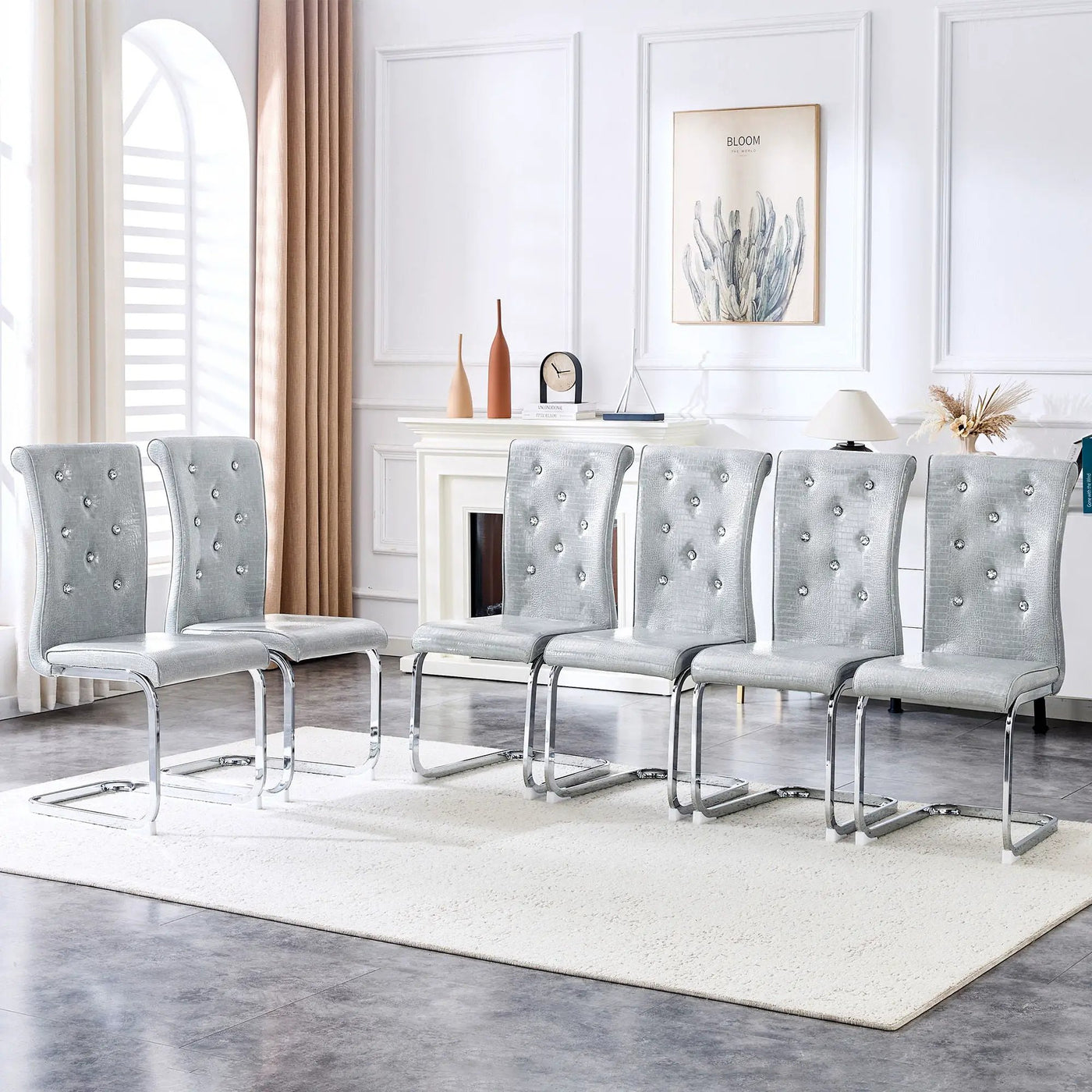 Elegant Design Upholstered Dining Chairs by Unique Piece Furniture