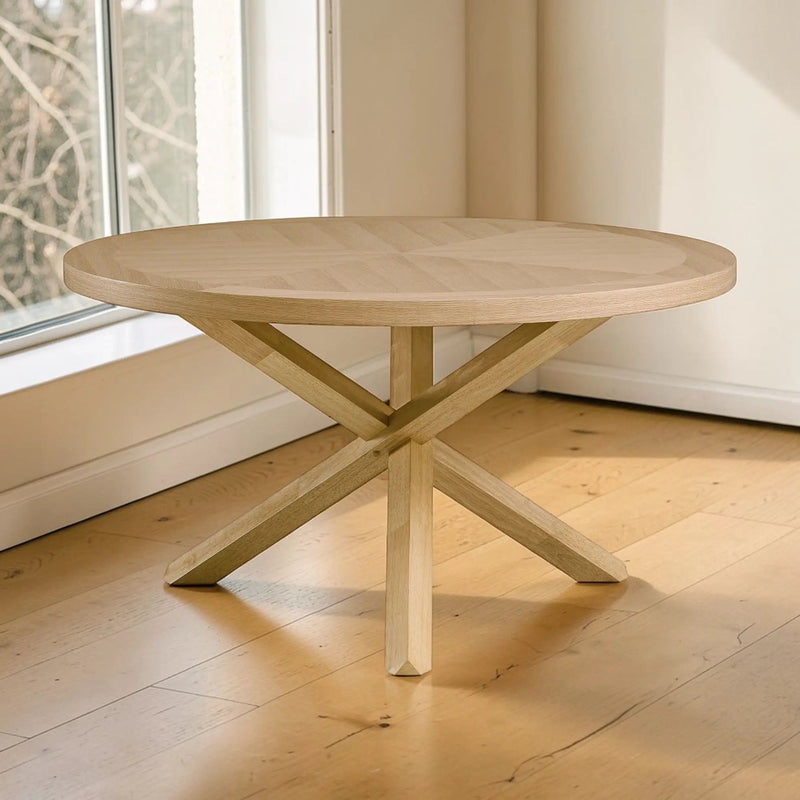 Kasem - Round Dining Table - Oak by Unique Piece Furniture