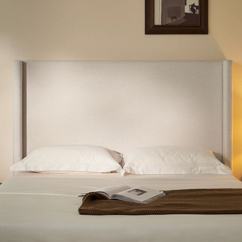 Hosford - Minimalist Upholstered Wingback Bed