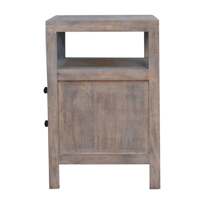 2 Drawer Open Bedside Table - Gray Ash by HouseOfZazla