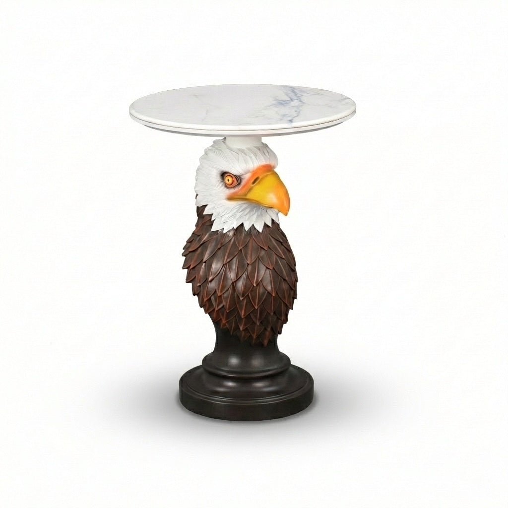 Eagle Head Accent Table Animal Statue End Table by HouseOfZazla