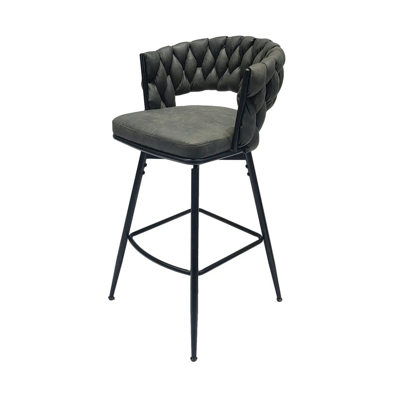 Bar Stool 360 Swivel With Back Footrest by HouseOfZazla