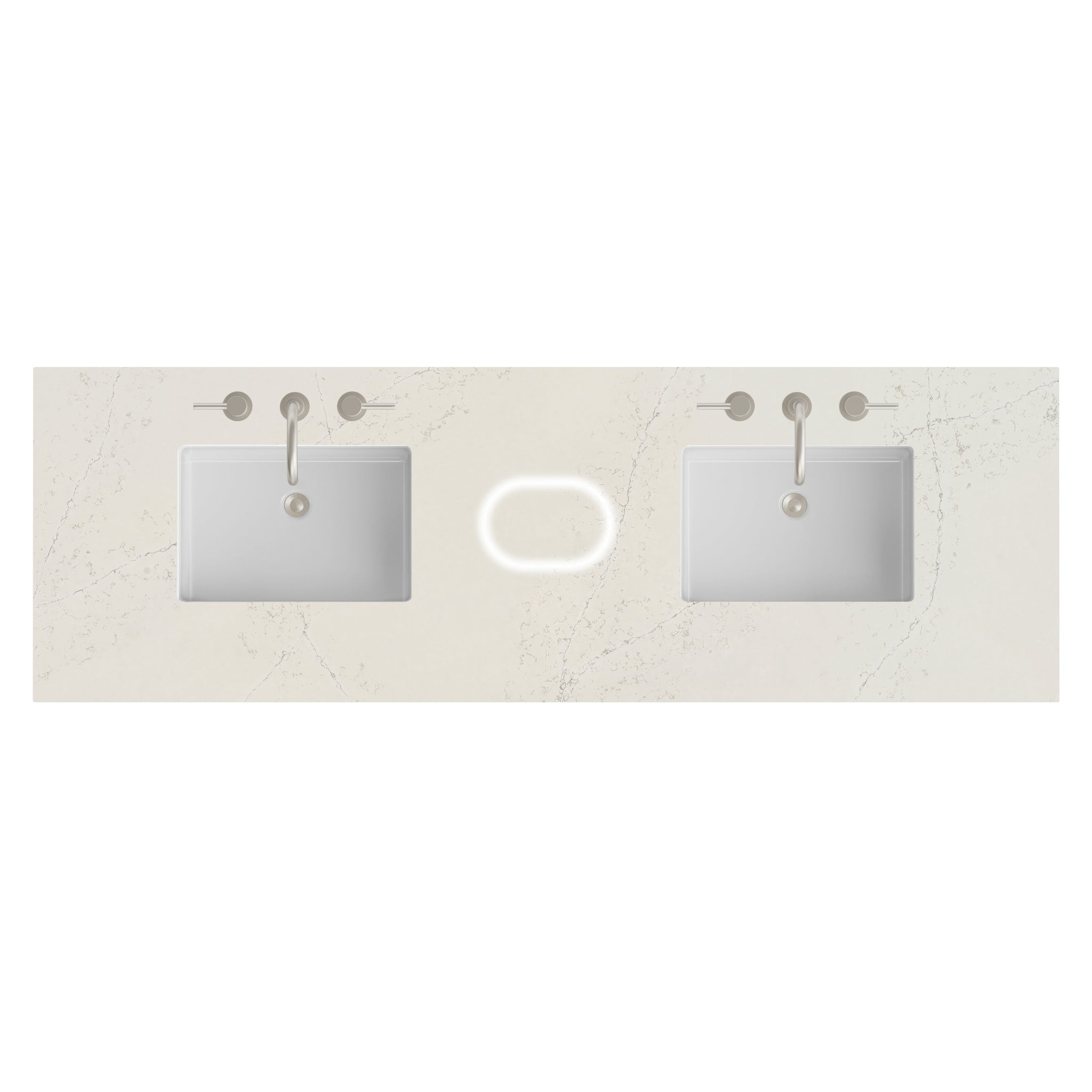 James Martin 72" Double Vanity Top with Siberian (Silestone, FreePower) countertop