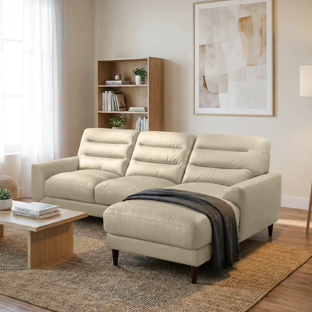 Clarion Genuine Leather Sectional by HouseOfZazla