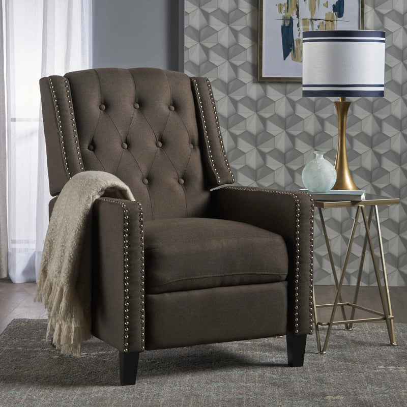 Classic Fabric Push Back Chair by Unique Piece Furniture