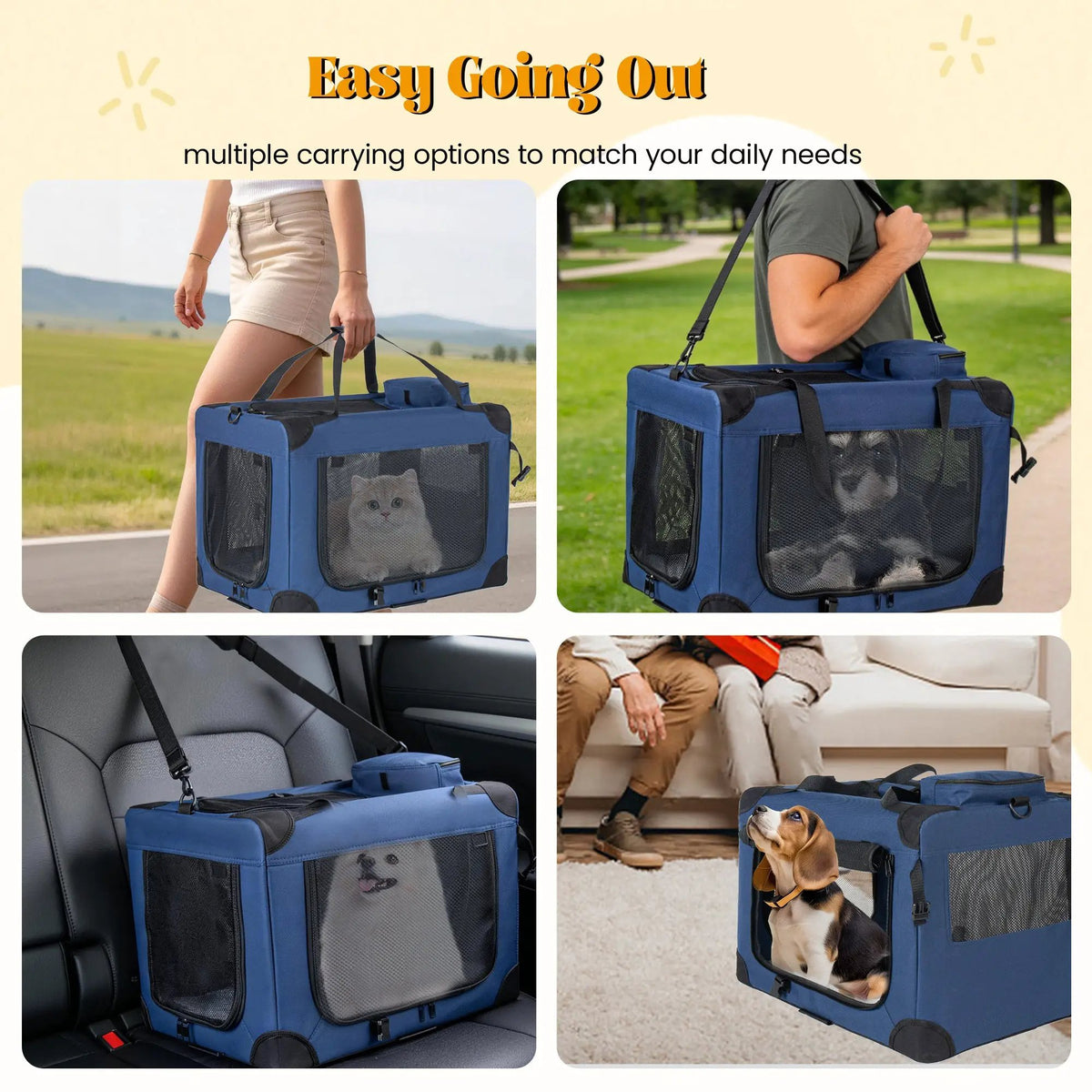 32'' Soft Dog Crates Kennel - Portable Folding Pet Carrier by HouseOfZazla