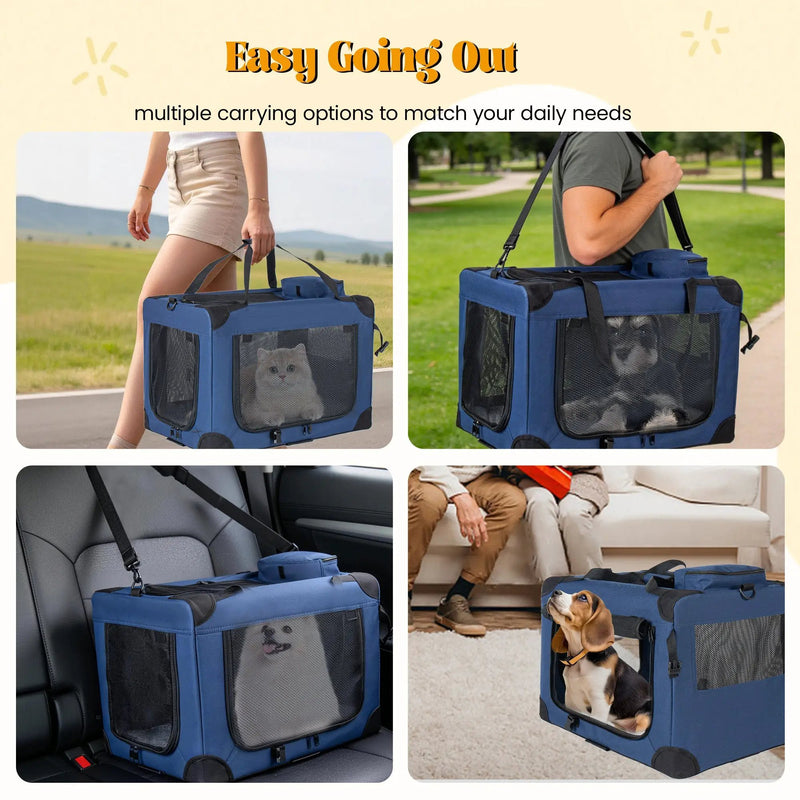 32'' Soft Dog Crates Kennel - Portable Folding Pet Carrier by HouseOfZazla