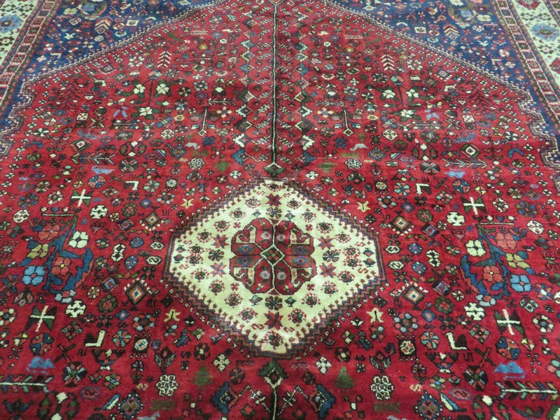 Persian Tribal Rug 7x10, Shiraz Carpet, Abadeh Rug by Jewel Rugs