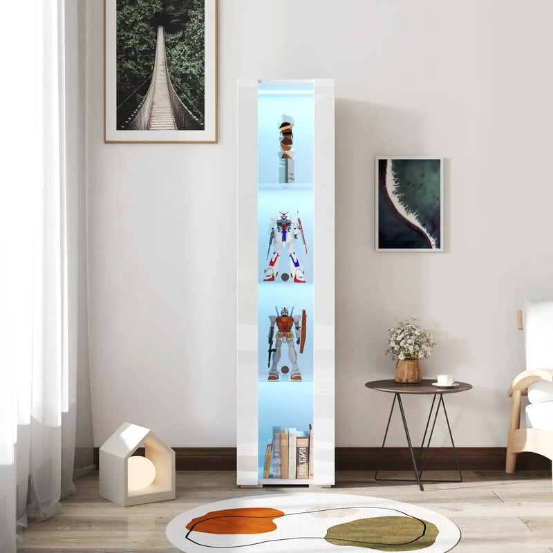 Side Cabinet with Aluminum Strip Lamp by HouseOfZazla