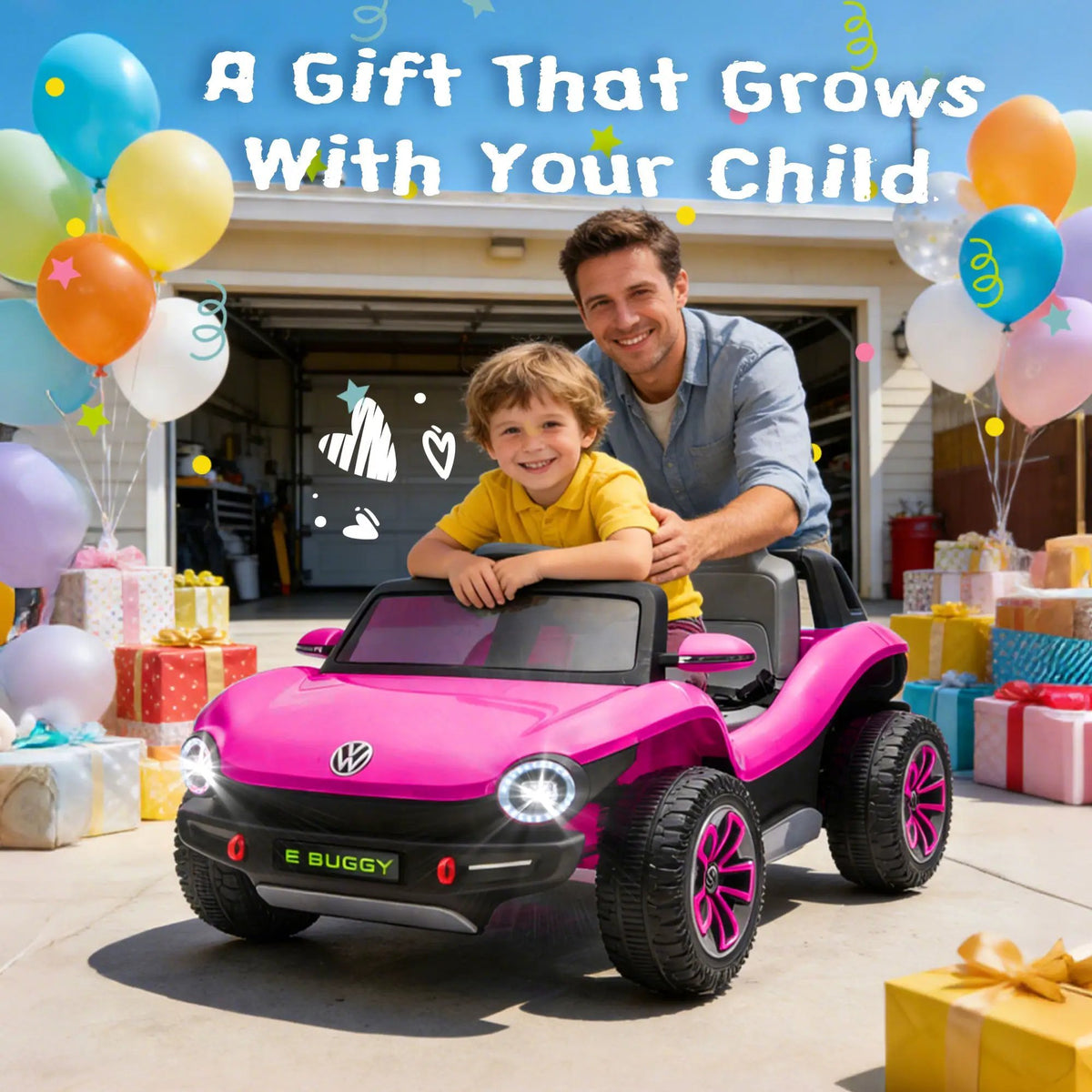 12V Licensed Volkswagen Beetle Kids Ride-On Electric Car by HouseOfZazla