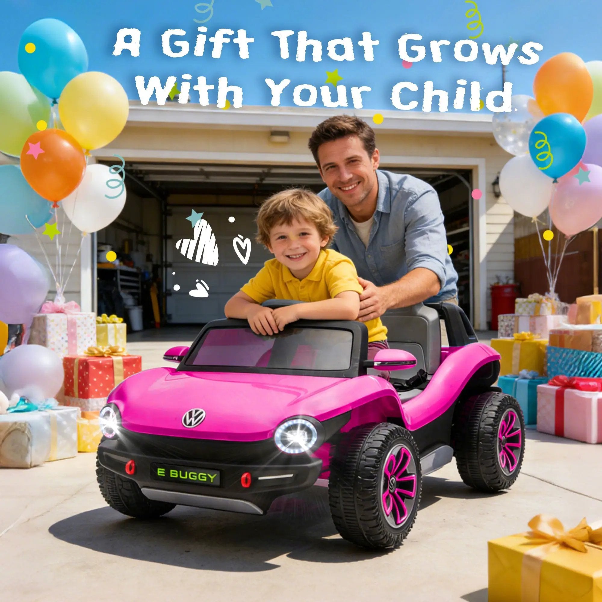 12V Licensed Volkswagen Beetle Kids Ride-On Electric Car by HouseOfZazla