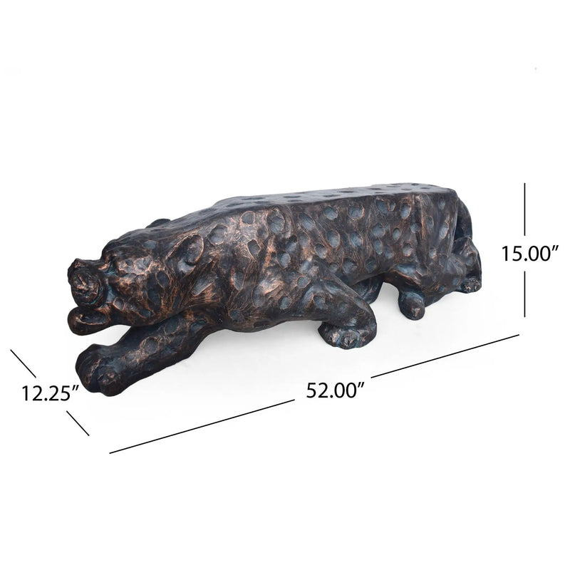 Leopard Lightweight Concrete Bench - Copper by HouseOfZazla