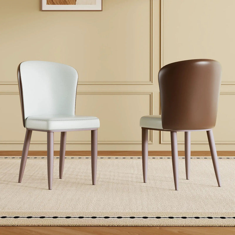 Dining Chair With Carbon Steel Legs, Comfortable Seating, (Set of 2) - White by Unique Piece Furniture