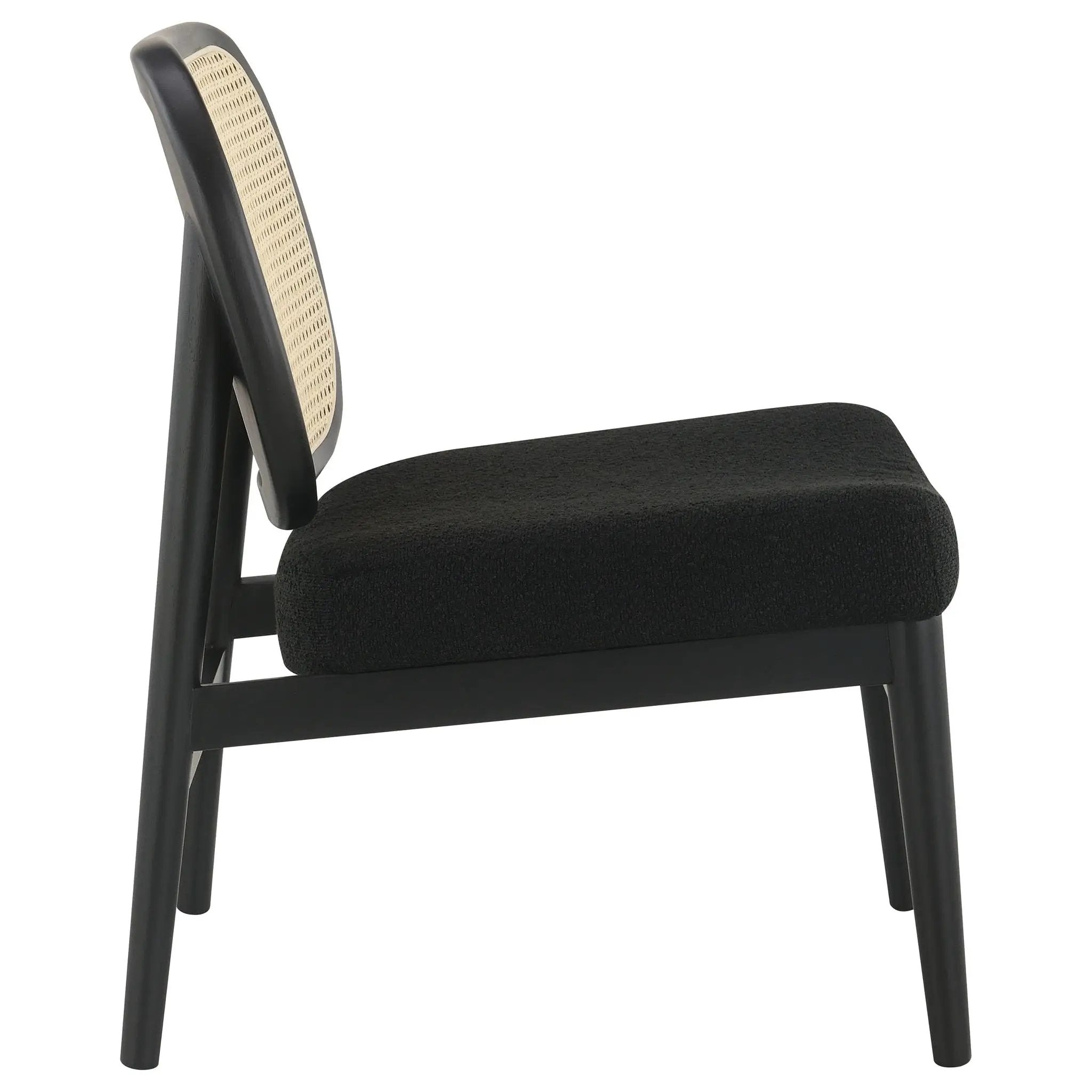 Quinne - Accent Chair With Padded Seat - Black by HouseOfZazla