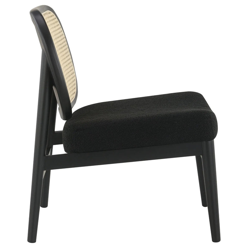 Quinne - Accent Chair With Padded Seat - Black by HouseOfZazla