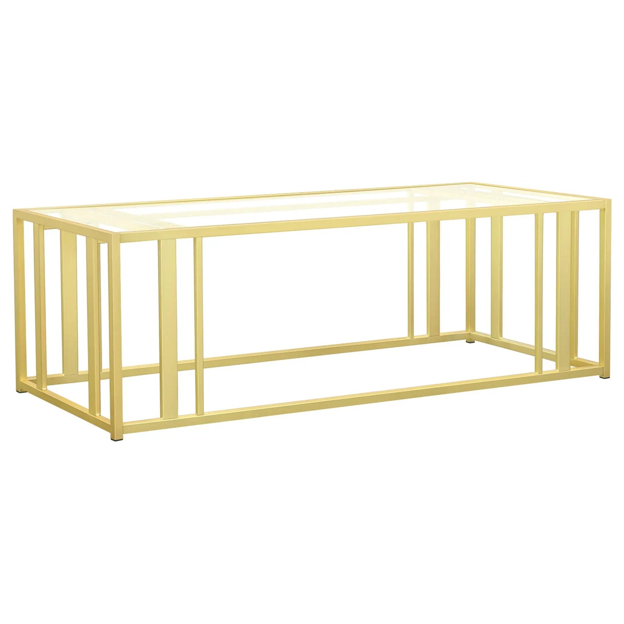 Adri 2-piece Coffee and End Table Set Matte Brass by Unique Piece Furniture