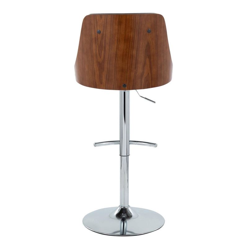 Gianna - Mid Century Modern Adjustable Barstool With Swivel With Rounded T Footrest (Set of 2) by Unique Piece Furniture