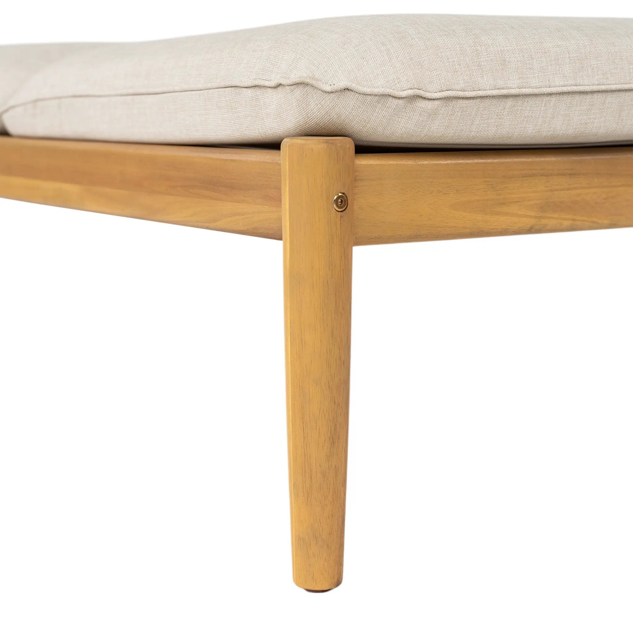 Riviera Outdoor Chaise Lounge with Wheels, Acacia Wood Frame (Set of 2) by HouseOfZazla