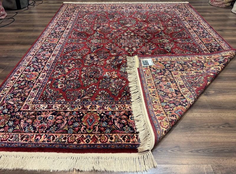 8.8 x 10.6 Karastan Red Sarouk Rug #785, Wool Pile Original 700 Series by Jewel Rugs