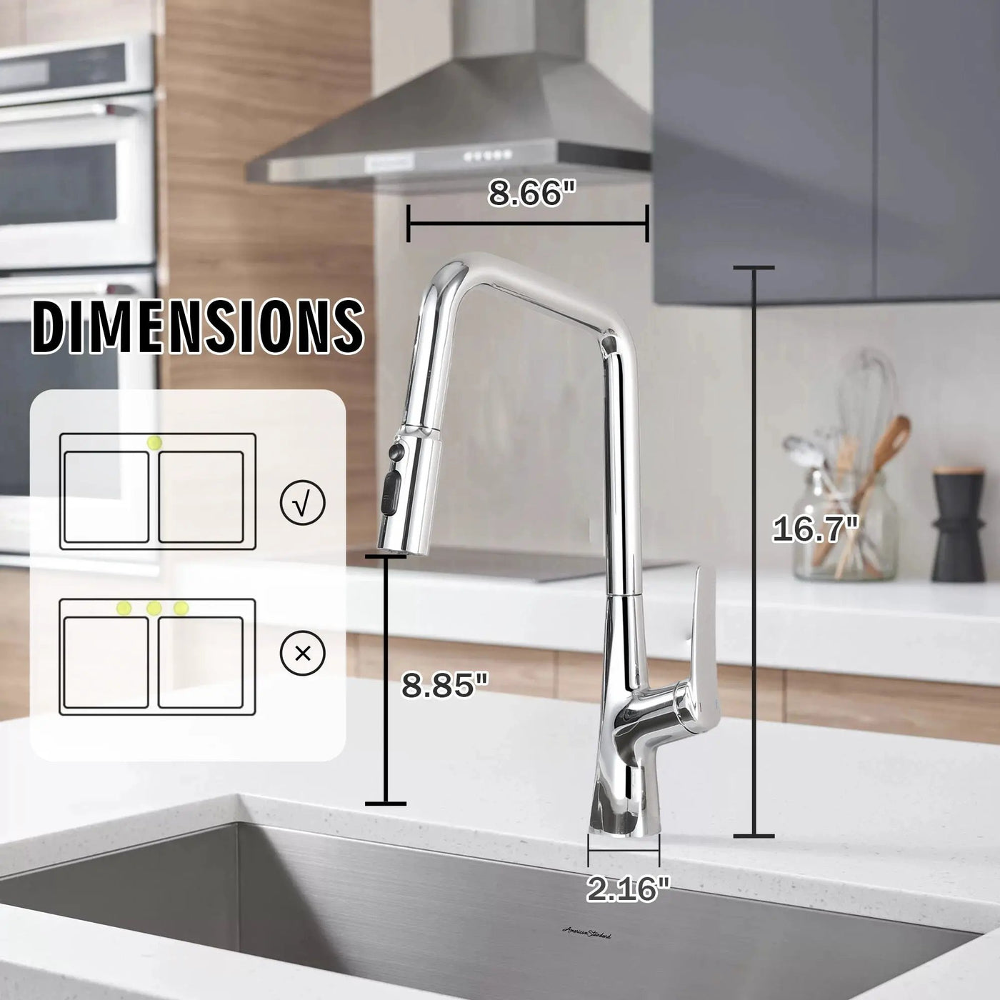 Professional Kitchen Faucet With 3 Function 360 Sprayer And 1 Touch Switching by HouseOfZazla