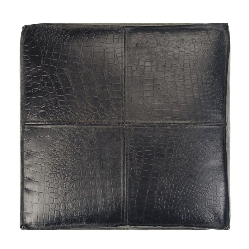 Bowen - Square Pouf - Black by HouseOfZazla