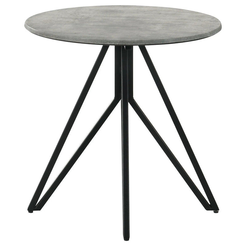 Hadi - Round End Industrial Design With Round Shape - Gray by HouseOfZazla