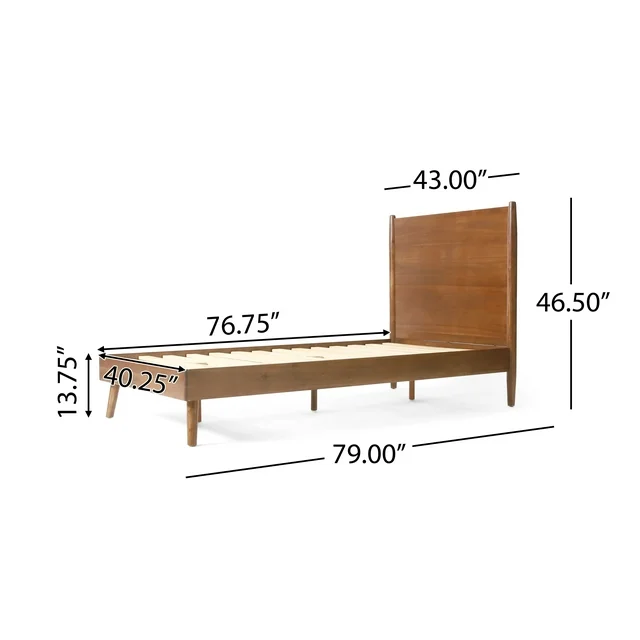 Cohron Solid Wood Platform Bed (Twin Bed) by HouseOfZazla