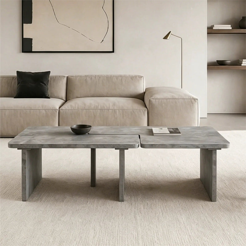 Modular Concrete Coffee Table Set of 2 by HouseOfZazla
