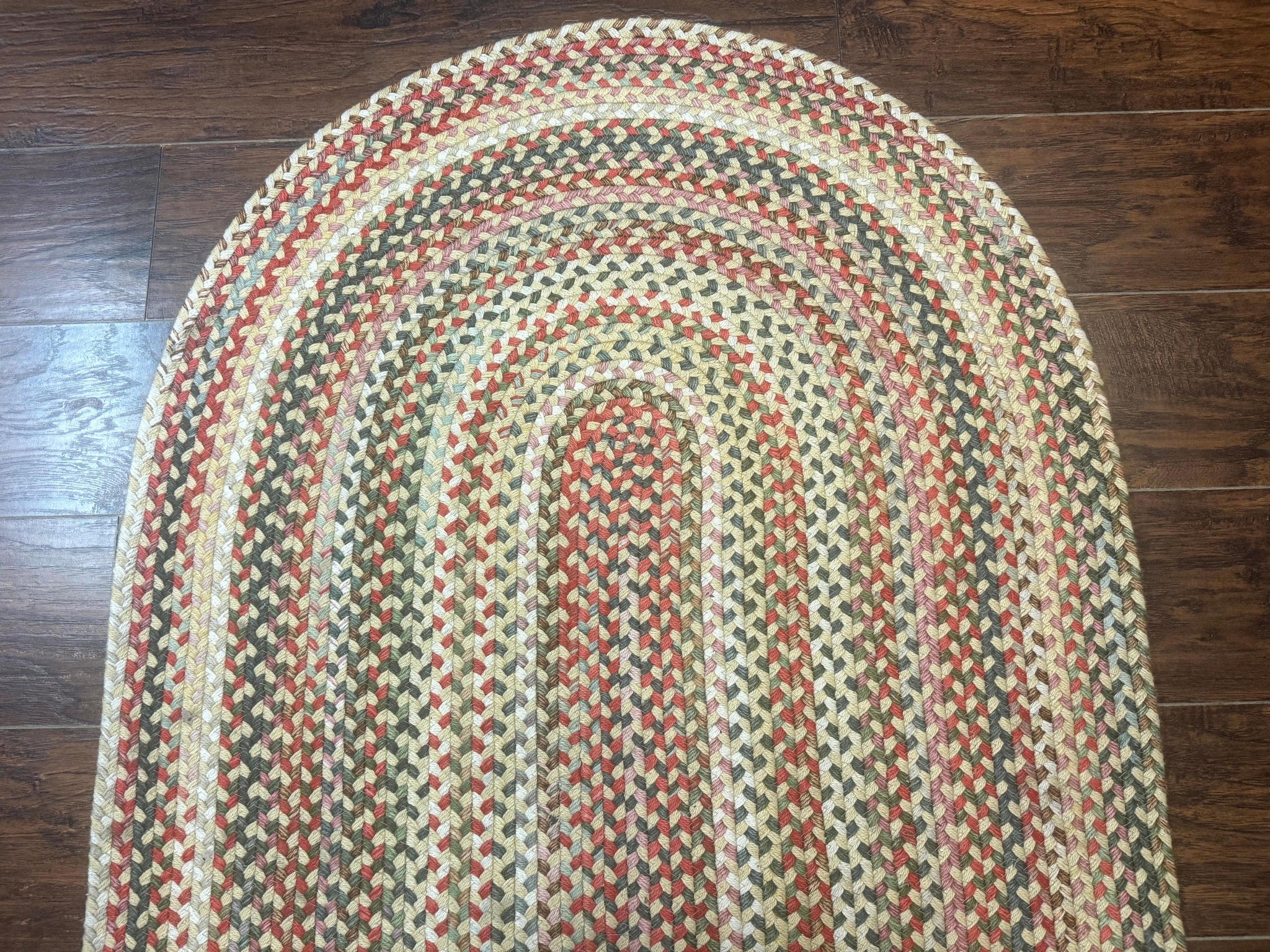 Braided American Oval Rug 3x5, Multicolor, Hand Braided by Jewel Rugs