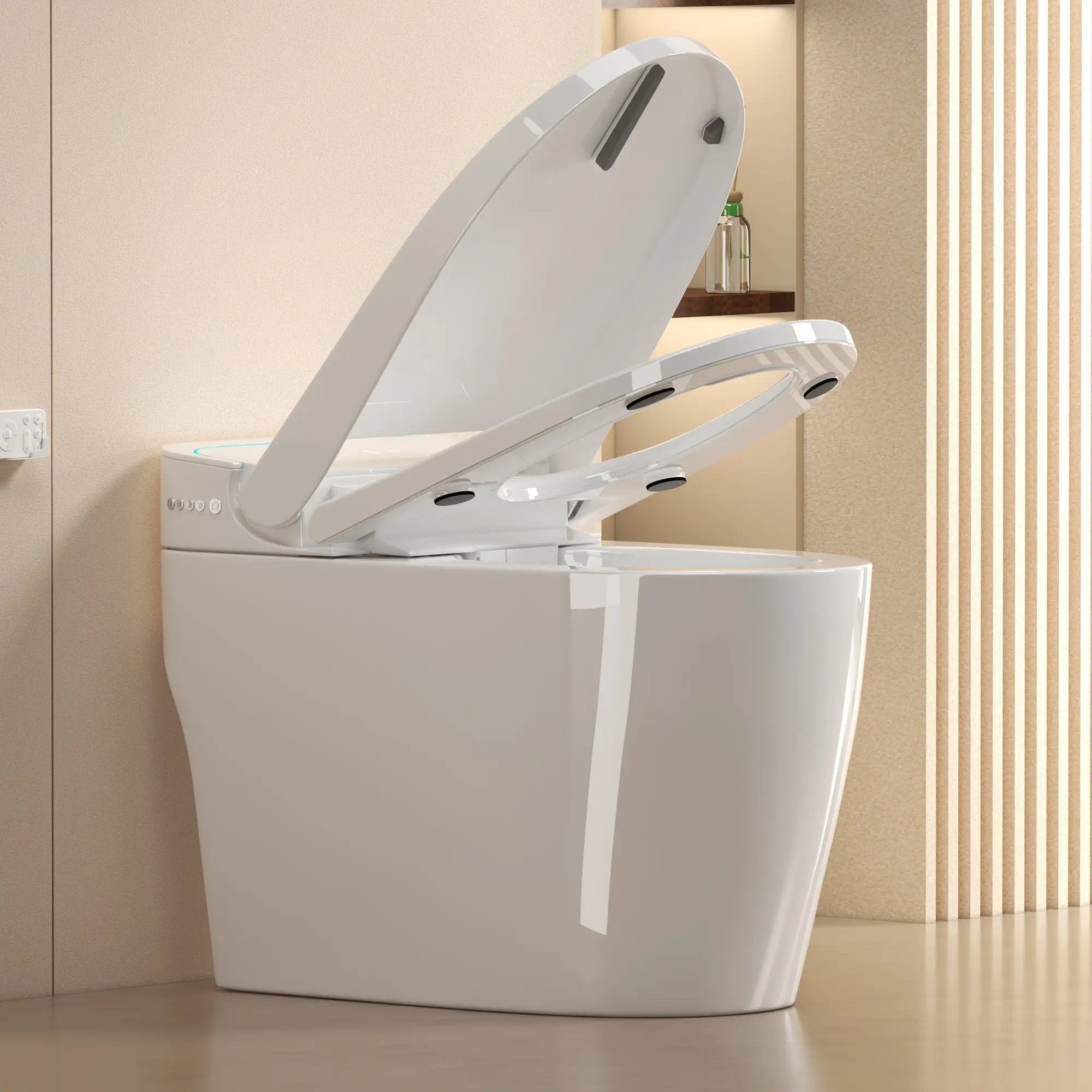 Unique Smart One-Piece Toilet with Bidet and Auto Seat by HouseOfZazla