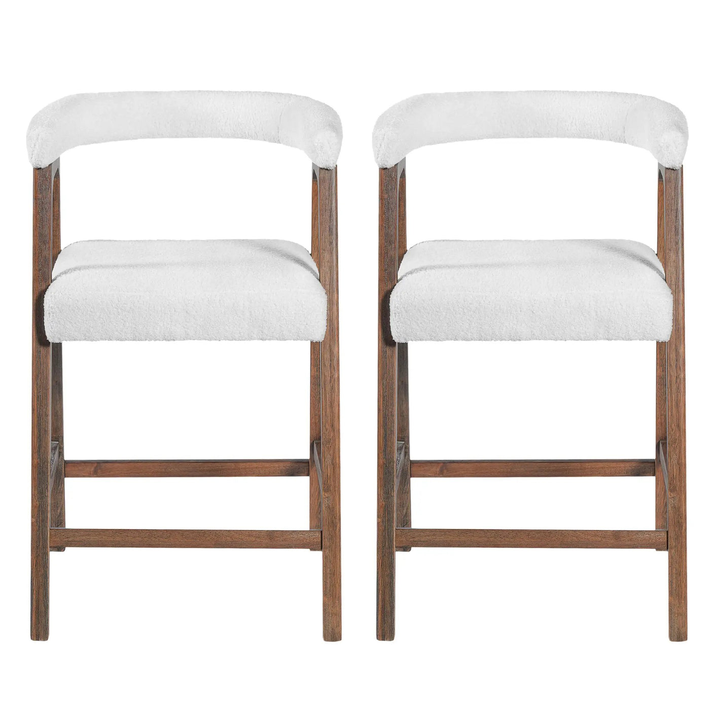 26'' Seat Height Bar Stools with Back - Set of 2 by HouseOfZazla