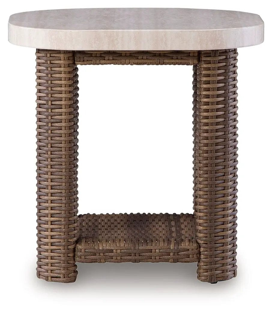 Dolan Creek - Square End Table - Beige / Brown by Unique Piece Furniture