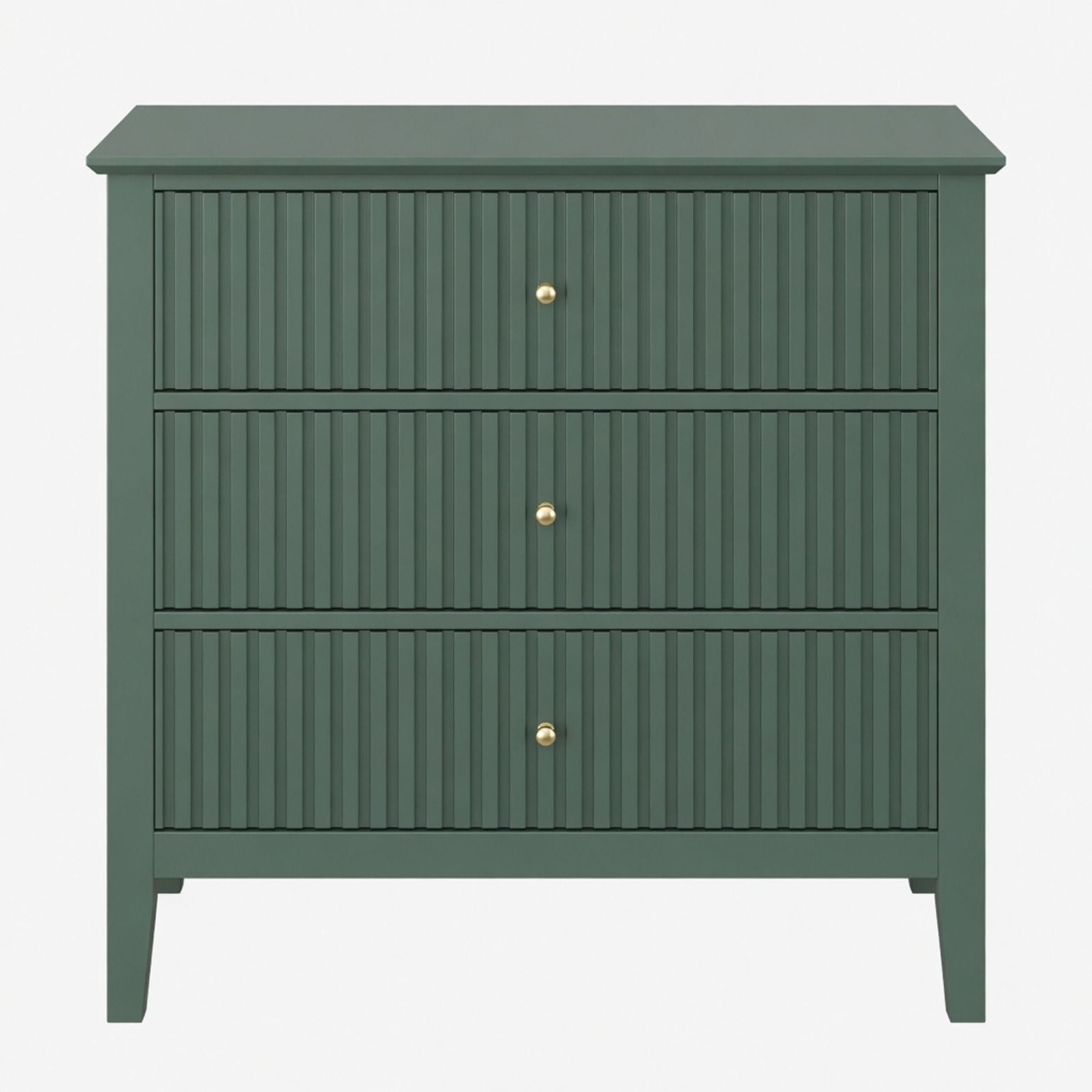 Fluted 3 Drawer Nightstand With Soft Close Slides by HouseOfZazla