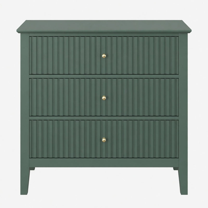 Fluted 3 Drawer Nightstand With Soft Close Slides by HouseOfZazla