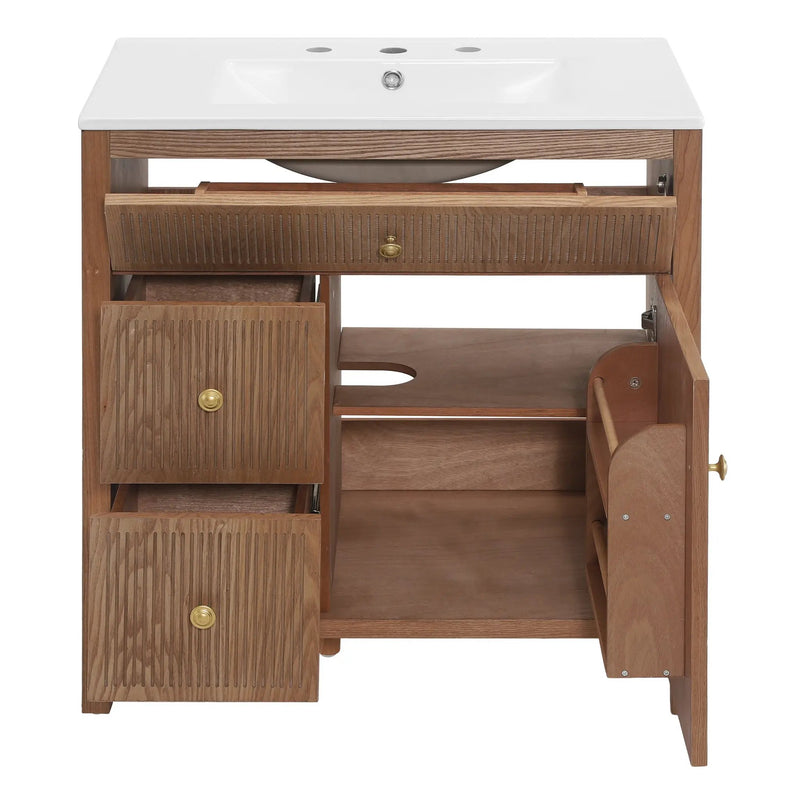 30 Inch Freestanding Farmhouse Bathroom Vanity by HouseOfZazla