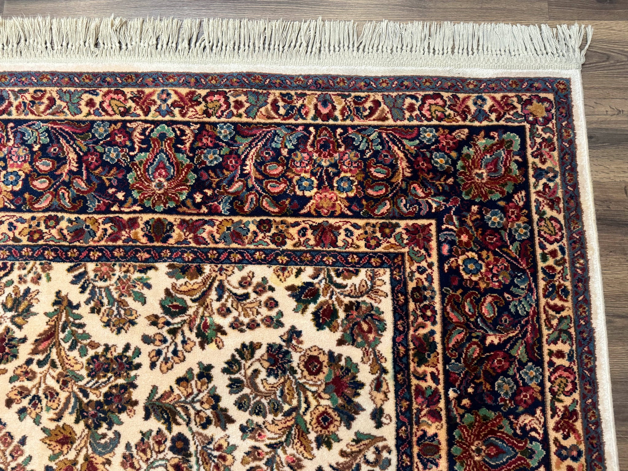 Karastan Rug 8.8 x 10.6 Ivory Sarouk #700/760, Wool Discontinued Original 700 Series by Jewel Rugs