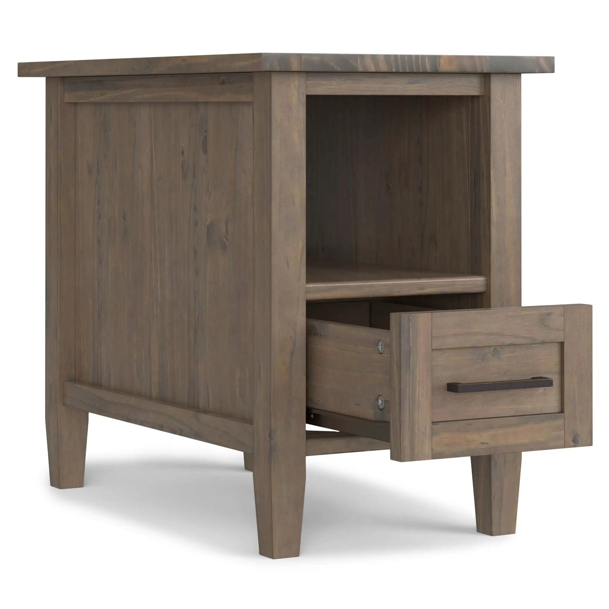 Ela - Narrow End Table - Brown by HouseOfZazla