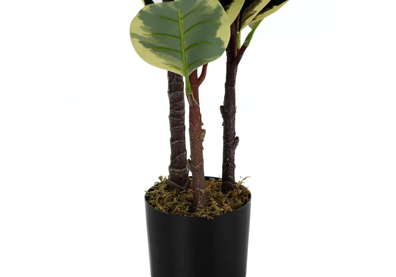 47" Tall, Artificial Plant, Oak Tree, Indoor, Faux, Fake, Floor, Greenery, Potted, Real Touch, Decorative - Green / Black by Unique Piece Furniture