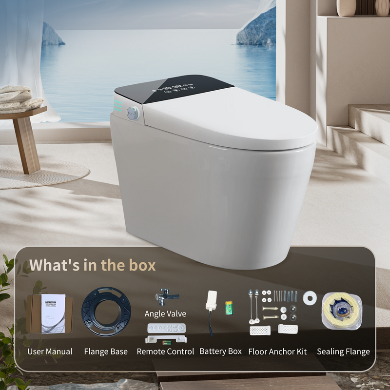 Tankless Smart Toilet with Built-In Bidet and Remote Control by HouseOfZazla