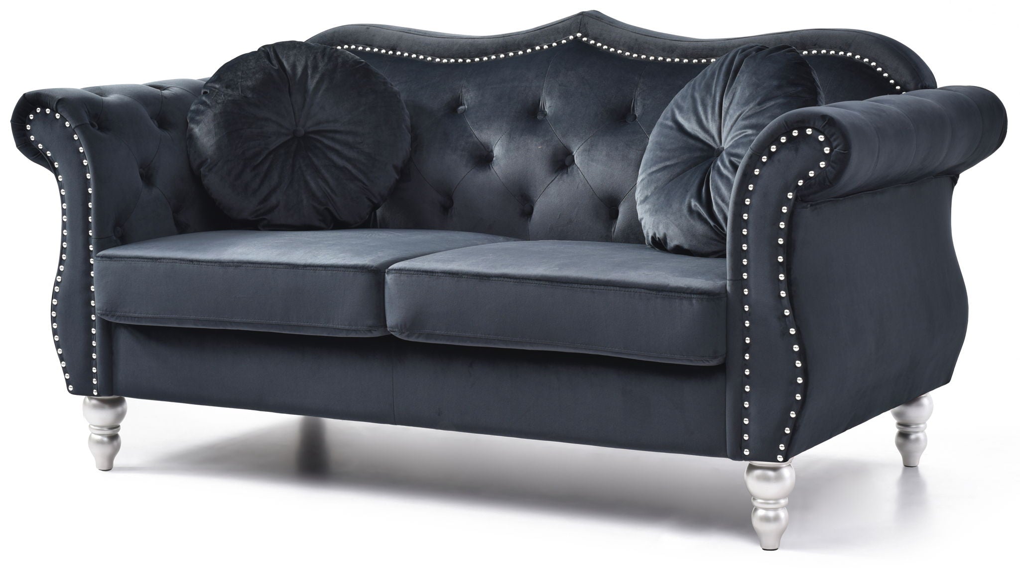 Stylish Flared Arm Loveseat by HouseOfZazla