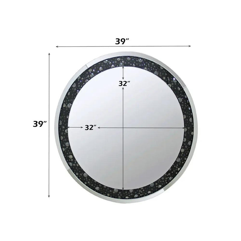 Nysa - 39" Accent Mirror - Mirrored & Faux Crystals by Unique Piece Furniture
