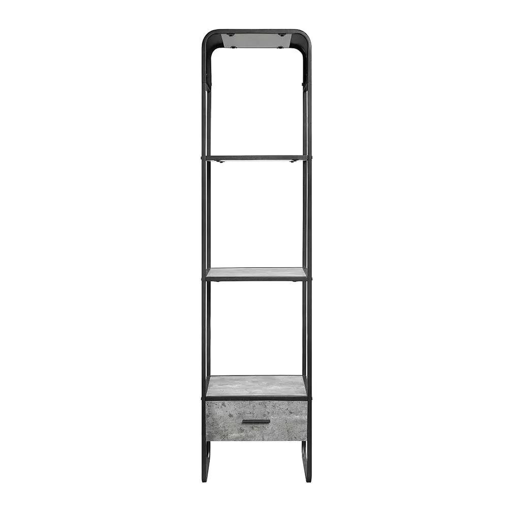 Raziela - TV Stand Side Pier - Concrete Gray & Black by Unique Piece Furniture