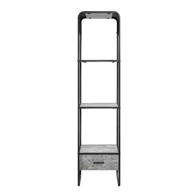 Raziela - TV Stand Side Pier - Concrete Gray & Black by Unique Piece Furniture