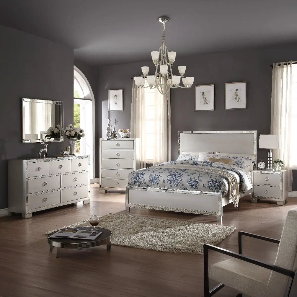 Voeville II - Dresser - Platinum by Unique Piece Furniture