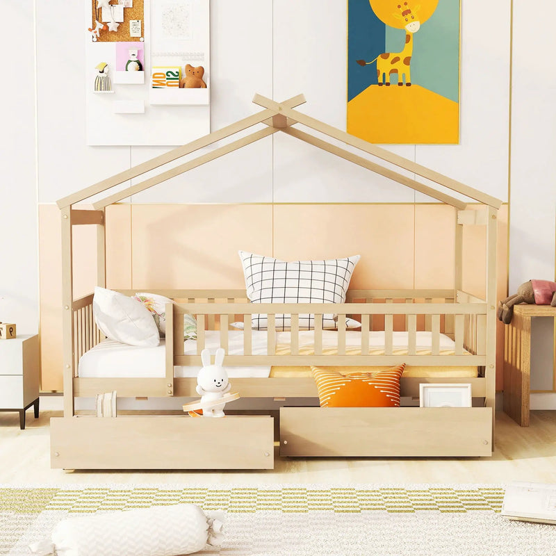 House Bed With 2 Drawers by HouseOfZazla